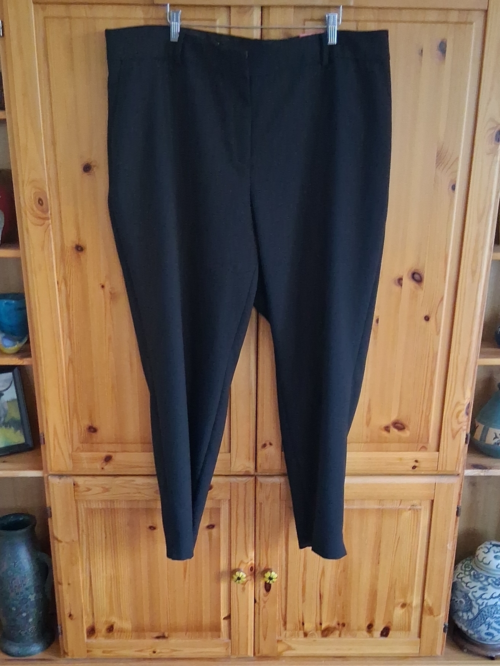 NWT Talbots Black Hampshire Curvy Plus Ankle Straight Leg Dress Pants Size 20
